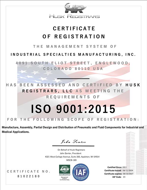 ISO 9001:2015 Certificate of Registration — Quality Management System